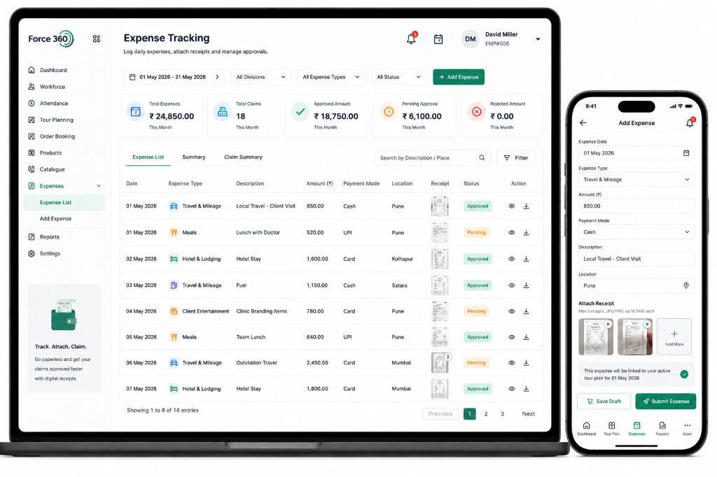 Expense Tracking UI Mockup